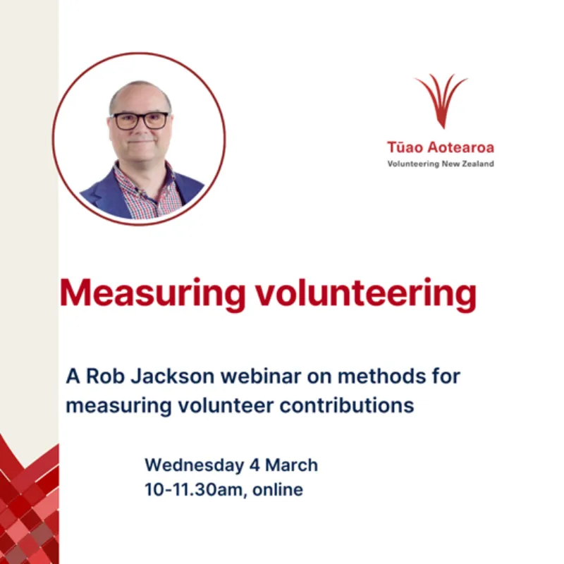 VNZ Webinar Tile: Rob Jackson - Measuring Volunteering