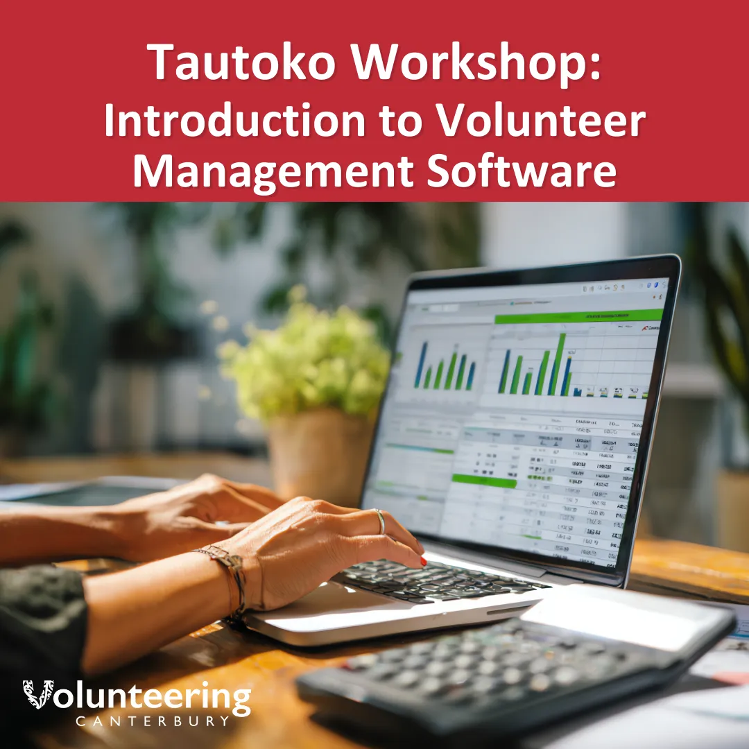 Tautoko Workshop tile: Introduction to Volunteer Management Software
