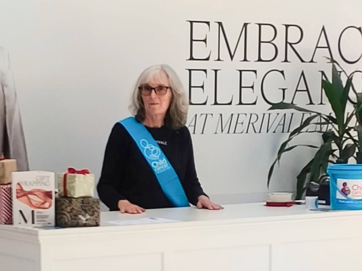 Andrea, volunteering for Child Cancer at Embrace Elegance